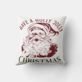 Holly Jolly Vintage Christmas クッション (裏面)