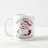 Holly Jolly Vintage Christmas コーヒーマグカップ (左)