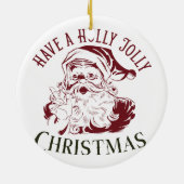 Holly Jolly Vintage Christmas セラミックオーナメント (裏面)