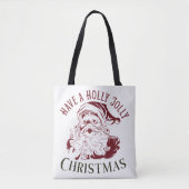 Holly Jolly Vintage Christmas トートバッグ (正面)