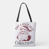 Holly Jolly Vintage Christmas トートバッグ (裏面)