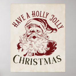 Holly Jolly Vintage Christmas ポスター
