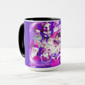 Holly Jolly Vintage Santa Faces Coffee Mug マグカップ (正面左)