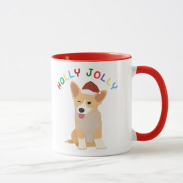 Holly Jolly Welsh Corgi Mug マグカップ