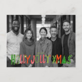 HOLLY JOLLY XMAS Business CUSTOM PHOTO シーズンポストカード (正面)