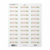 HOLLY JOLLY XMAS Holiday Christmas Cute Hand-Drawn ラベル (フルシート)