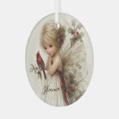 Holly-Kissed Enchantment ガラスオーナメント (正面左)