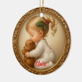 Holly-Kissed Snuggle セラミックオーナメント (左)