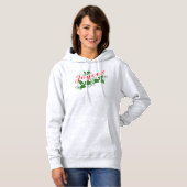 Holly Leaf Joyoux Noel Christmas T-Shirt Hoodie パーカ (正面フル)