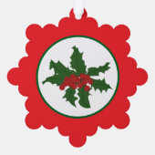 holly leaves and berries オーナメントカード (裏面)