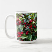 Holly leaves and Berries コーヒーマグカップ (左)