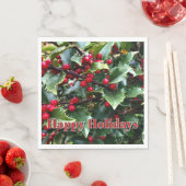 Holly leaves and Berries スタンダードランチョンナプキン (インサイチュ)