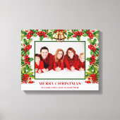 Holly Leaves and Berries Custom Photo Print キャンバスプリント (正面)