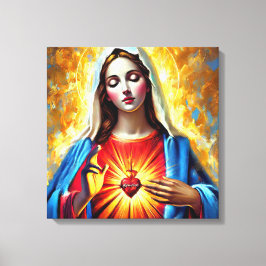 Holly Mary Maria Madonna Mariana Virgin Mary キャンバスプリント