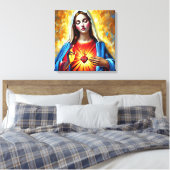 Holly Mary Maria Madonna Mariana Virgin Mary キャンバスプリント (インサイチュ (寝室))