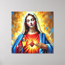 Holly Mary Maria Madonna Mariana Virgin Mary キャンバスプリント