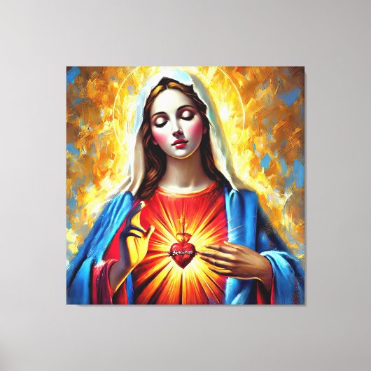 Holly Mary Maria Madonna Mariana Virgin Mary キャンバスプリント (正面)