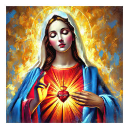 Holly Mary Maria Madonna Mariana Virgin Mary フォトプリント