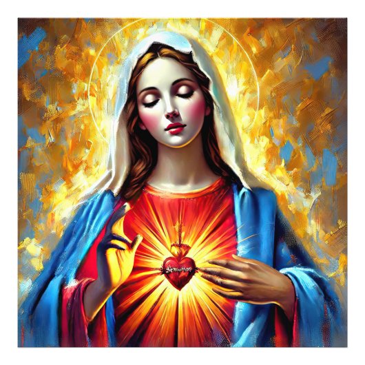 Holly Mary Maria Madonna Mariana Virgin Mary フォトプリント (正面)