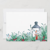 Holly Mistletoe 3フォトハッピーホリデーズスクリプト シーズンカード (裏面)