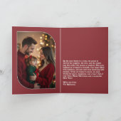 Holly & Mistletoe Fun Retro Christmas Photos シーズンカード (内部)