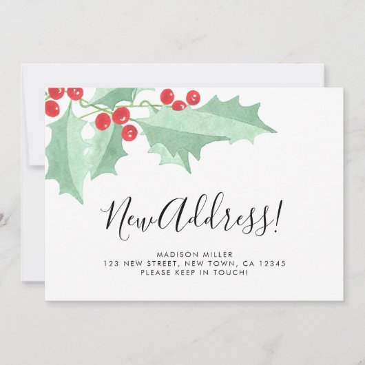 Holly New Address Moving  案内状 (正面)