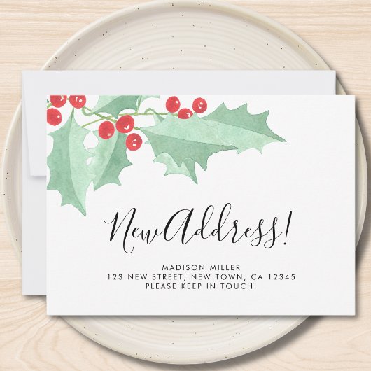 Holly New Address Moving 案内状