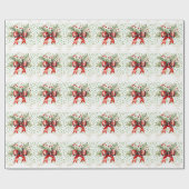 Holly on Green Stones ラッピングペーパー (フラット)