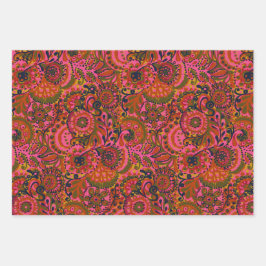 Holly Paisley Print Wrapping Paper ラッピングペーパーシート