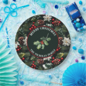 Holly & Pine Celebration ペーパープレート (パーティー)