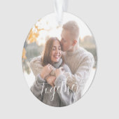 Holly Pine Together素朴マイルストーンフォト オーナメント (正面)