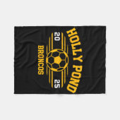 Holly Pond Broncos Soccer Byll 2025 フリースブランケット (正面(横))