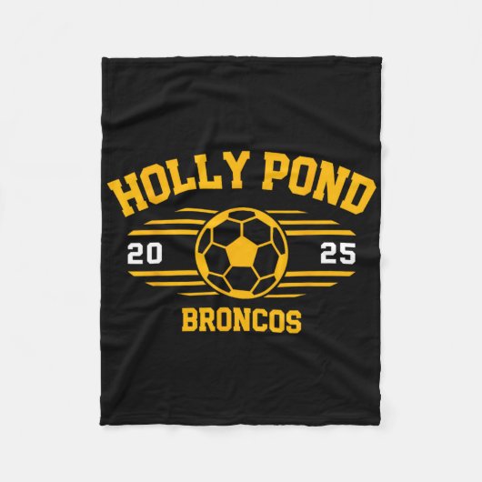 Holly Pond Broncos Soccer Byll 2025 フリースブランケット (正面)