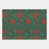 Holly & Santa Magic Wrap ラッピングペーパーシート (正面)