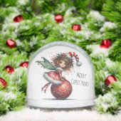 Holly-Topped Fairy on Ornament Snow Globe (クリスマス)