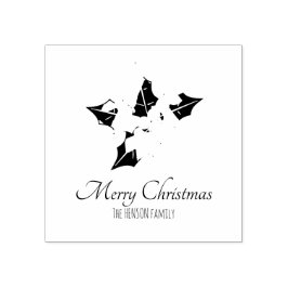 Holly Tree Berry Script個人用に設定できる休日 ラバースタンプ