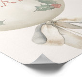 Holly Vintage Balloon Birthday Sweet Treats  ポスター (角)