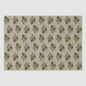 Holly with Red Berries on Natural Background 薄葉紙 (正面)