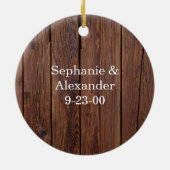 Holly Wreath Mother of the Bride Custom Wedding セラミックオーナメント (裏面)