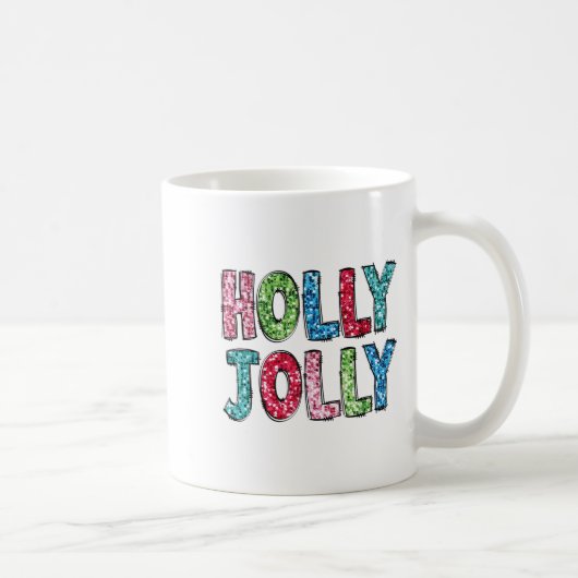 Holly Xmas Jolly Vibes Groovy Retro Hipe Christmas コーヒーマグカップ (右)