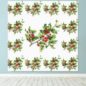 HollyBerries 014 キャンバスプリント (インサイチュ (ウッドフロア))