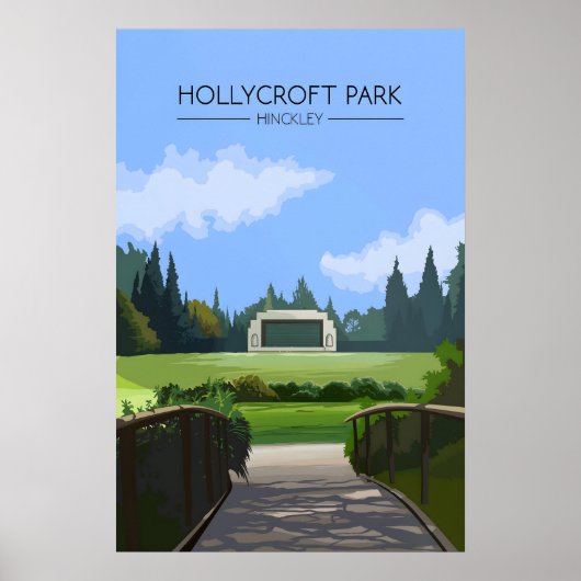 Hollycroft Park Hinckley Travel Poster ポスター (正面)