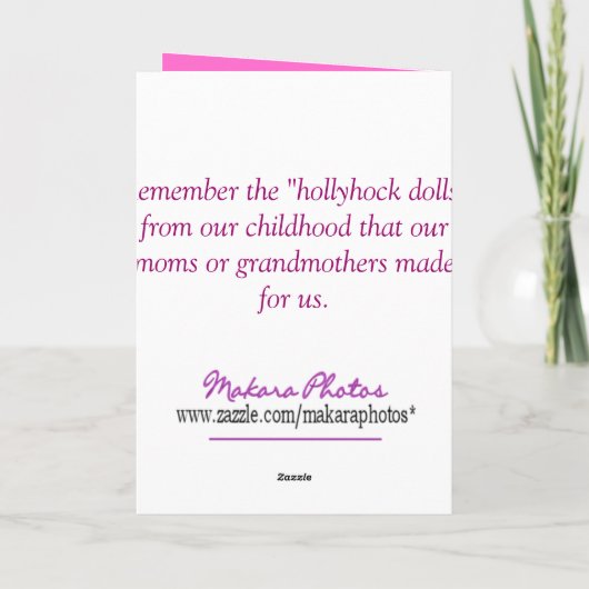 Hollyhockは人形カスタマイズ カード (裏面)