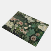 Hollyhockバラ花(by Maria Fortuny) ドアマット (アングル)