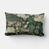 Hollyhockバラ花(by Maria Fortuny) ランバークッション (裏面)