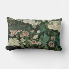 Hollyhockバラ花(by Maria Fortuny) ランバークッション