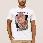 Hollyhockヴィンテージシードパケット Tシャツ (正面)