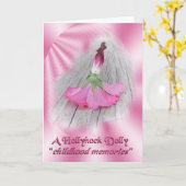 "Hollyhock人形" カード (黄色い花)