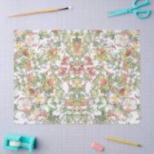 Hollyhock及びハニーサックルの花の芸術のティッシュペーパー 薄葉紙 (クラフト)