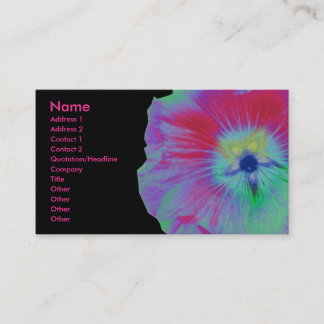 Hollyhock Flower Customizable名刺 名刺